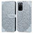 Coque Portefeuille Motif Fantaisie Livre Cuir Etui Clapet S04D pour Oppo A53s 5G Gris