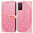 Coque Portefeuille Motif Fantaisie Livre Cuir Etui Clapet S04D pour Oppo A55S 5G Or Rose