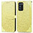 Coque Portefeuille Motif Fantaisie Livre Cuir Etui Clapet S04D pour Oppo Reno6 Pro 5G India Jaune