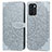 Coque Portefeuille Motif Fantaisie Livre Cuir Etui Clapet S04D pour Oppo Reno6 Z 5G Gris