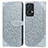 Coque Portefeuille Motif Fantaisie Livre Cuir Etui Clapet S04D pour Oppo Reno7 Pro 5G Gris