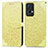 Coque Portefeuille Motif Fantaisie Livre Cuir Etui Clapet S04D pour Oppo Reno7 Pro 5G Jaune