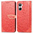 Coque Portefeuille Motif Fantaisie Livre Cuir Etui Clapet S04D pour Realme 10 4G Rouge