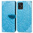 Coque Portefeuille Motif Fantaisie Livre Cuir Etui Clapet S04D pour Realme 8i Bleu