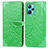 Coque Portefeuille Motif Fantaisie Livre Cuir Etui Clapet S04D pour Realme 9 4G Vert