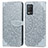 Coque Portefeuille Motif Fantaisie Livre Cuir Etui Clapet S04D pour Realme 9 5G India Gris