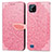 Coque Portefeuille Motif Fantaisie Livre Cuir Etui Clapet S04D pour Realme C11 (2021) Or Rose