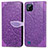 Coque Portefeuille Motif Fantaisie Livre Cuir Etui Clapet S04D pour Realme C11 (2021) Violet