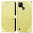 Coque Portefeuille Motif Fantaisie Livre Cuir Etui Clapet S04D pour Realme C21 Jaune