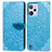 Coque Portefeuille Motif Fantaisie Livre Cuir Etui Clapet S04D pour Realme C31 Bleu