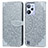 Coque Portefeuille Motif Fantaisie Livre Cuir Etui Clapet S04D pour Realme C31 Gris