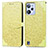 Coque Portefeuille Motif Fantaisie Livre Cuir Etui Clapet S04D pour Realme C31 Jaune