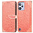 Coque Portefeuille Motif Fantaisie Livre Cuir Etui Clapet S04D pour Realme C31 Orange