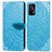 Coque Portefeuille Motif Fantaisie Livre Cuir Etui Clapet S04D pour Realme GT 5G Bleu