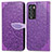 Coque Portefeuille Motif Fantaisie Livre Cuir Etui Clapet S04D pour Realme GT Master Explorer 5G Violet