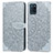 Coque Portefeuille Motif Fantaisie Livre Cuir Etui Clapet S04D pour Realme V11 5G Gris