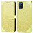 Coque Portefeuille Motif Fantaisie Livre Cuir Etui Clapet S04D pour Realme V11 5G Jaune