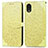 Coque Portefeuille Motif Fantaisie Livre Cuir Etui Clapet S04D pour Samsung Galaxy A03 Core Jaune