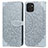 Coque Portefeuille Motif Fantaisie Livre Cuir Etui Clapet S04D pour Samsung Galaxy A03 Gris