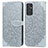 Coque Portefeuille Motif Fantaisie Livre Cuir Etui Clapet S04D pour Samsung Galaxy A05s Gris