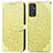 Coque Portefeuille Motif Fantaisie Livre Cuir Etui Clapet S04D pour Samsung Galaxy A05s Jaune