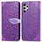 Coque Portefeuille Motif Fantaisie Livre Cuir Etui Clapet S04D pour Samsung Galaxy A13 4G Violet