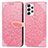 Coque Portefeuille Motif Fantaisie Livre Cuir Etui Clapet S04D pour Samsung Galaxy A33 5G Or Rose