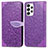 Coque Portefeuille Motif Fantaisie Livre Cuir Etui Clapet S04D pour Samsung Galaxy A33 5G Violet