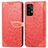 Coque Portefeuille Motif Fantaisie Livre Cuir Etui Clapet S04D pour Samsung Galaxy A52 4G Rouge