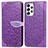 Coque Portefeuille Motif Fantaisie Livre Cuir Etui Clapet S04D pour Samsung Galaxy A53 5G Violet
