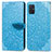 Coque Portefeuille Motif Fantaisie Livre Cuir Etui Clapet S04D pour Samsung Galaxy A71 4G A715 Bleu