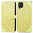 Coque Portefeuille Motif Fantaisie Livre Cuir Etui Clapet S04D pour Samsung Galaxy M32 4G Jaune