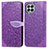 Coque Portefeuille Motif Fantaisie Livre Cuir Etui Clapet S04D pour Samsung Galaxy M53 5G Violet