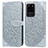 Coque Portefeuille Motif Fantaisie Livre Cuir Etui Clapet S04D pour Samsung Galaxy S20 Ultra 5G Gris