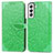 Coque Portefeuille Motif Fantaisie Livre Cuir Etui Clapet S04D pour Samsung Galaxy S21 FE 5G Vert