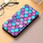 Coque Portefeuille Motif Fantaisie Livre Cuir Etui Clapet S04D pour Samsung Galaxy S22 Ultra 5G Violet