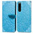 Coque Portefeuille Motif Fantaisie Livre Cuir Etui Clapet S04D pour Sony Xperia 5 III Bleu