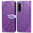 Coque Portefeuille Motif Fantaisie Livre Cuir Etui Clapet S04D pour Sony Xperia 5 III SO-53B Violet