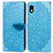 Coque Portefeuille Motif Fantaisie Livre Cuir Etui Clapet S04D pour Sony Xperia Ace III Bleu