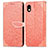 Coque Portefeuille Motif Fantaisie Livre Cuir Etui Clapet S04D pour Sony Xperia Ace III Orange