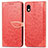 Coque Portefeuille Motif Fantaisie Livre Cuir Etui Clapet S04D pour Sony Xperia Ace III Rouge