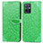 Coque Portefeuille Motif Fantaisie Livre Cuir Etui Clapet S04D pour Vivo iQOO Z6 5G Vert