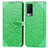 Coque Portefeuille Motif Fantaisie Livre Cuir Etui Clapet S04D pour Vivo V21e 5G Vert