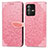 Coque Portefeuille Motif Fantaisie Livre Cuir Etui Clapet S04D pour Vivo V23 5G Or Rose