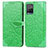 Coque Portefeuille Motif Fantaisie Livre Cuir Etui Clapet S04D pour Vivo Y21 Vert