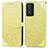 Coque Portefeuille Motif Fantaisie Livre Cuir Etui Clapet S04D pour Vivo Y74s 5G Jaune