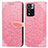 Coque Portefeuille Motif Fantaisie Livre Cuir Etui Clapet S04D pour Xiaomi Mi 11i 5G (2022) Or Rose