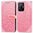 Coque Portefeuille Motif Fantaisie Livre Cuir Etui Clapet S04D pour Xiaomi Mi 11T 5G Or Rose