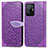 Coque Portefeuille Motif Fantaisie Livre Cuir Etui Clapet S04D pour Xiaomi Mi 11T 5G Violet