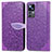 Coque Portefeuille Motif Fantaisie Livre Cuir Etui Clapet S04D pour Xiaomi Mi 12T 5G Violet